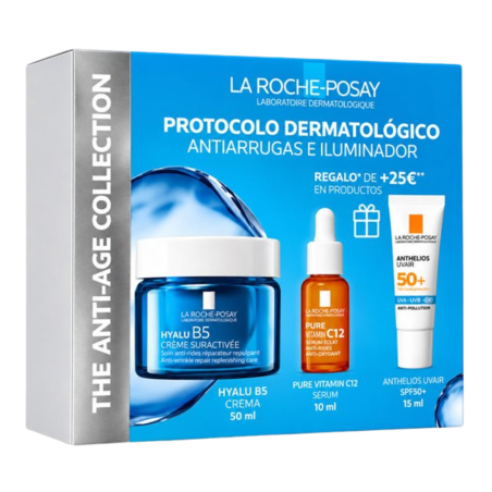 La Roche-Posay Pack Hyalu B5 Crema 50 ml + Pure Vitamin C12 Sérum 10 ml + Anthelios UVAir SPF50+ 15 ml