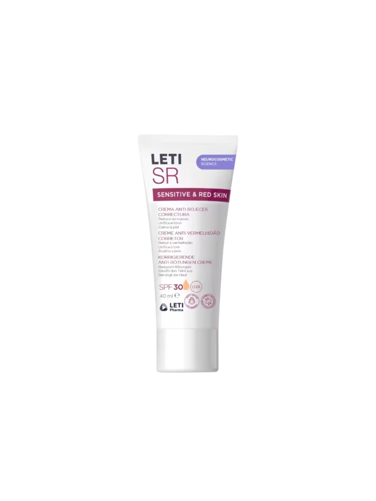 LetiSR crema antirrojeces correctora SPF30 40ml