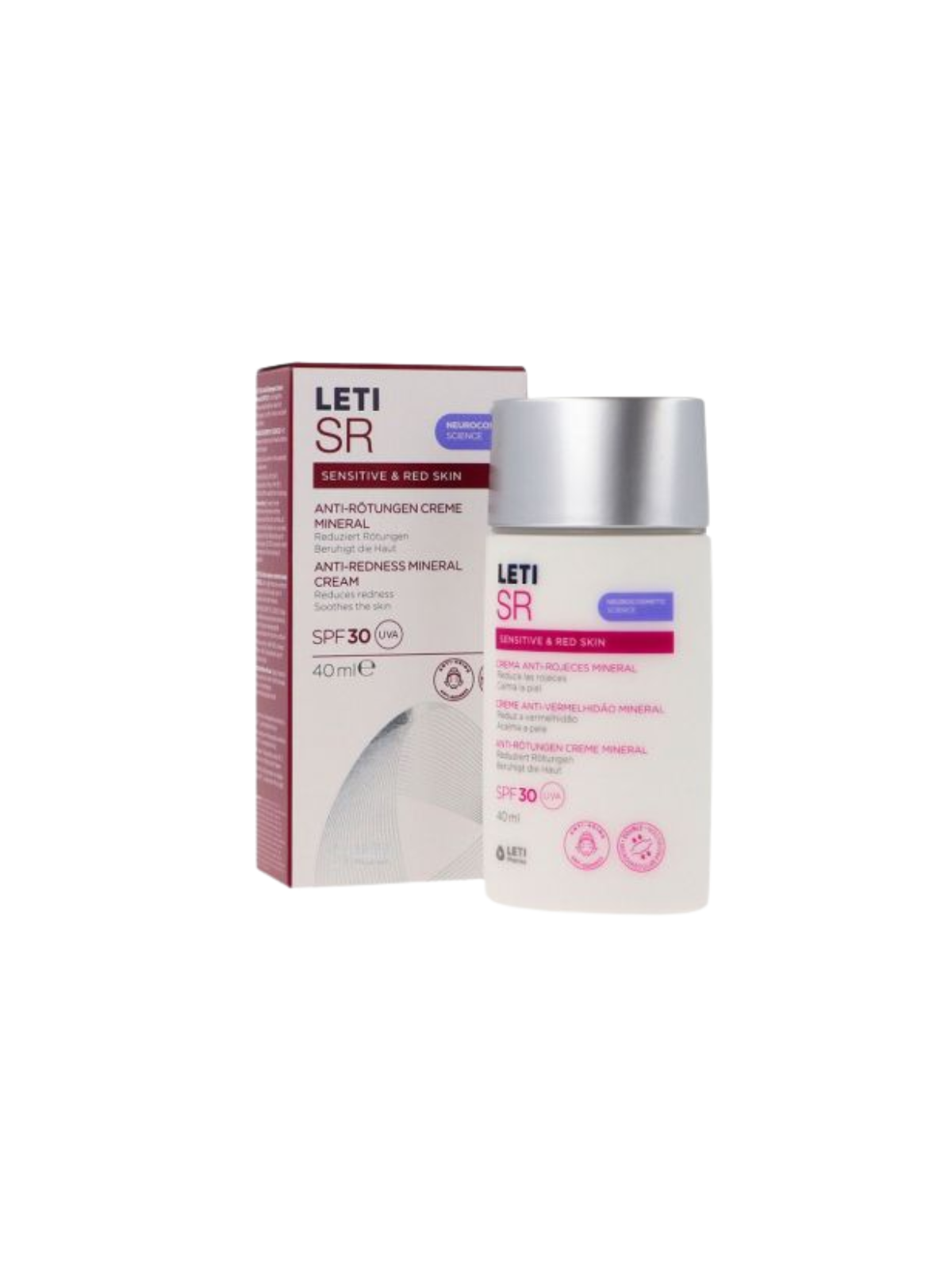 LetiSR crema mineral anti rojeces SPF30 40ml