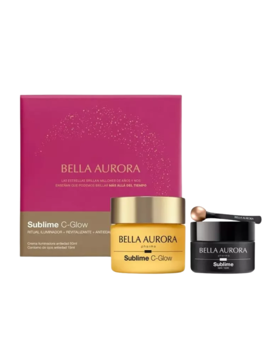 Bella Aurora pack sublime C glow crema iluminadora + contorno de ojos