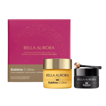Bella Aurora pack sublime C glow crema iluminadora + contorno de ojos