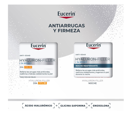 Eucerin pack hyaluron filler día FPS30 + noche reafirmante