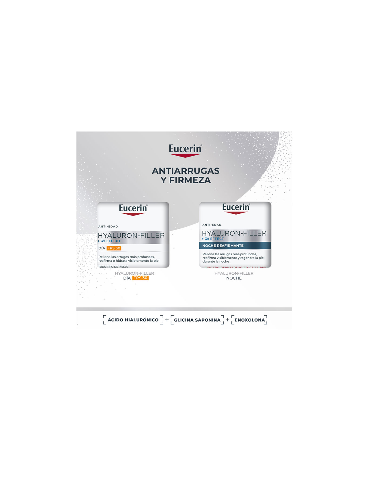 Eucerin pack hyaluron filler día FPS30 + noche reafirmante