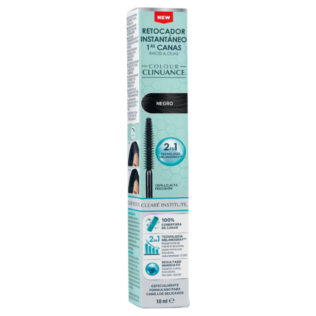 Cleare institute colour clinuance retocador instantáneo canas raices y cejas 10ml tono negro