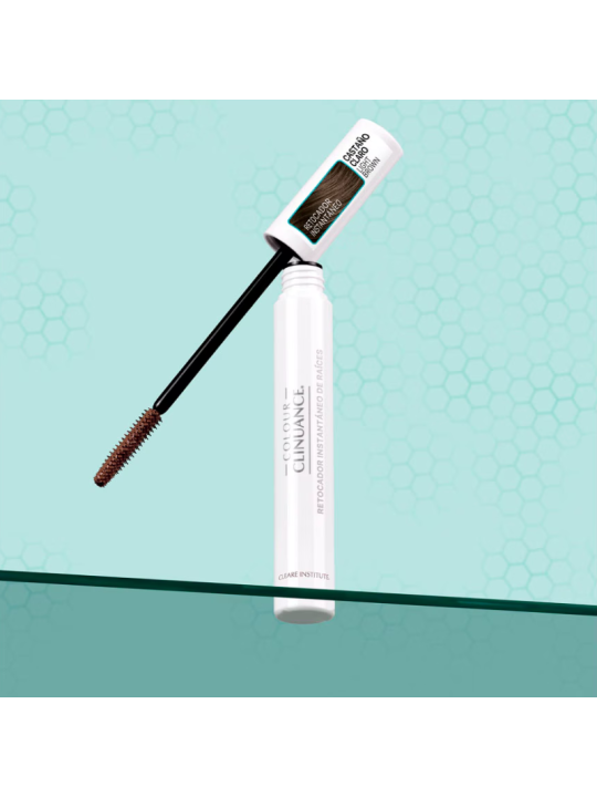 Cleare institute colour clinuance retocador instantáneo canas raices y cejas 10ml tono castaño oscuro
