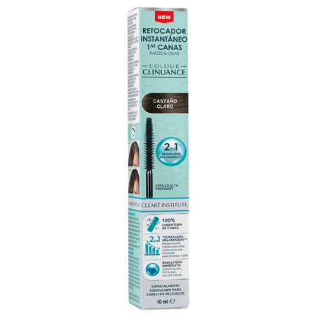 Cleare institute colour clinuance retocador instantáneo canas raices y cejas 10ml tono castaño claro