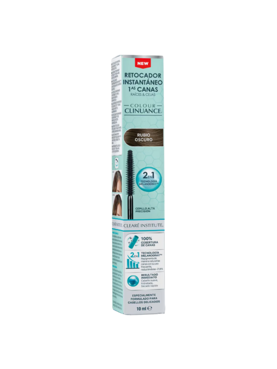 Cleare institute colour clinuance retocador instantáneo canas raices y cejas 10ml tono rubio oscuro