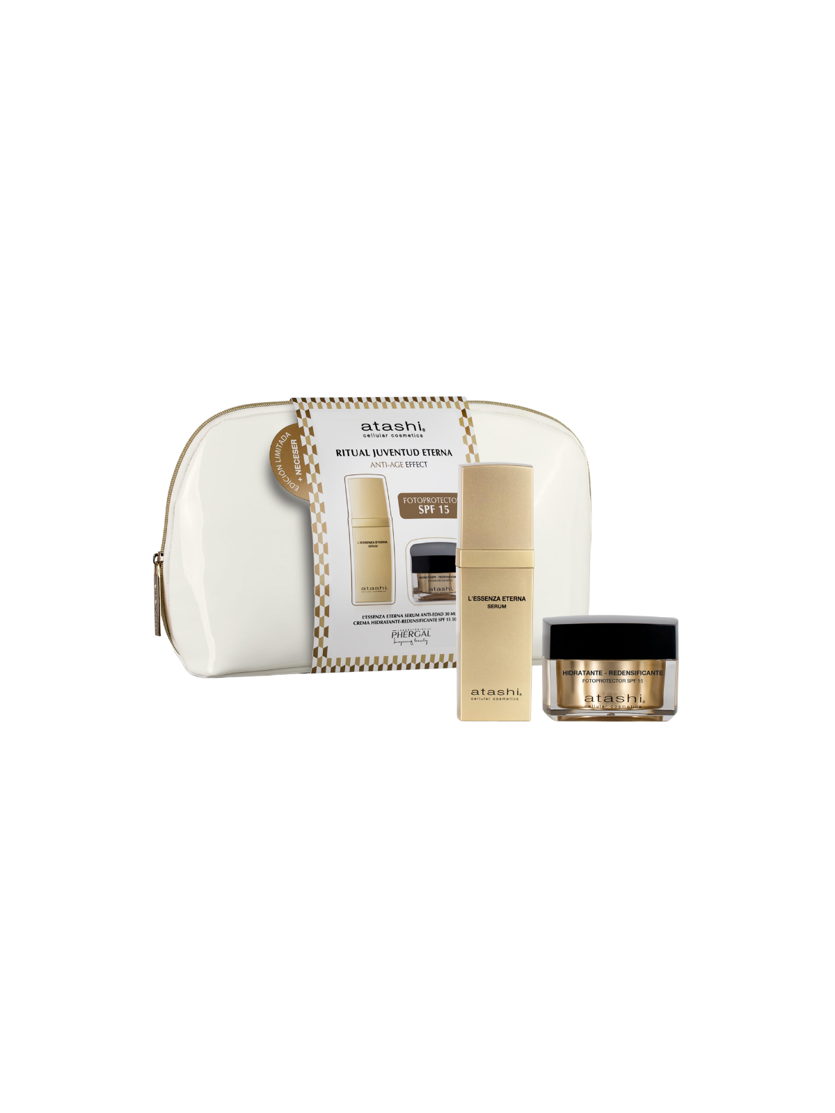 Atashi neceser ritual juventud eterna serum + crema fotoprotectora spf15