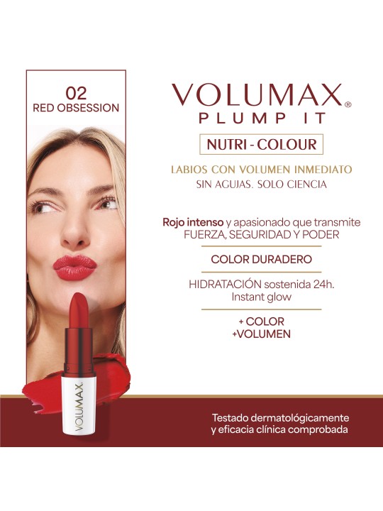 Volumax plump it nutri-colour 4g tono 02 red obsession