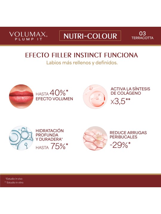 Volumax plump it nutri-colour 4g tono 03 terracota