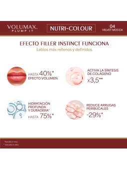 Volumax plump it nutri-colour 4g tono 04 velvet mocca