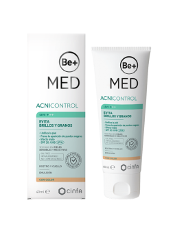 BE+ med acnicontrol evita brillos y granos con color 40ml