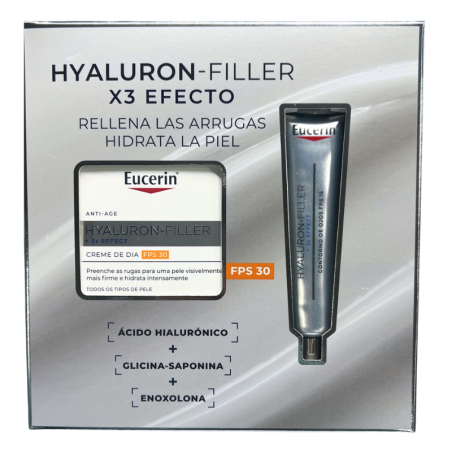 Eucerin hyaluron filler triple efecto crema día FPS 30 + contorno de ojos