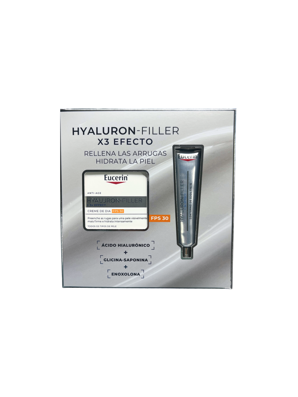 Eucerin hyaluron filler triple efecto crema día FPS 30 + contorno de ojos