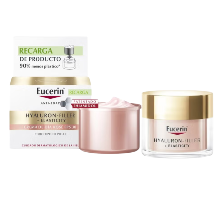 Eucerin pack hyaluron filler crema de día rose SPF30 + refill