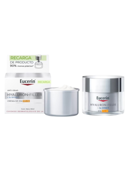 Eucerin pack hyaluron filler crema de dia FPS30 + refill