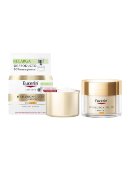 Eucerin pack hyaluron filler elasticity crema de día FPS30 + refill