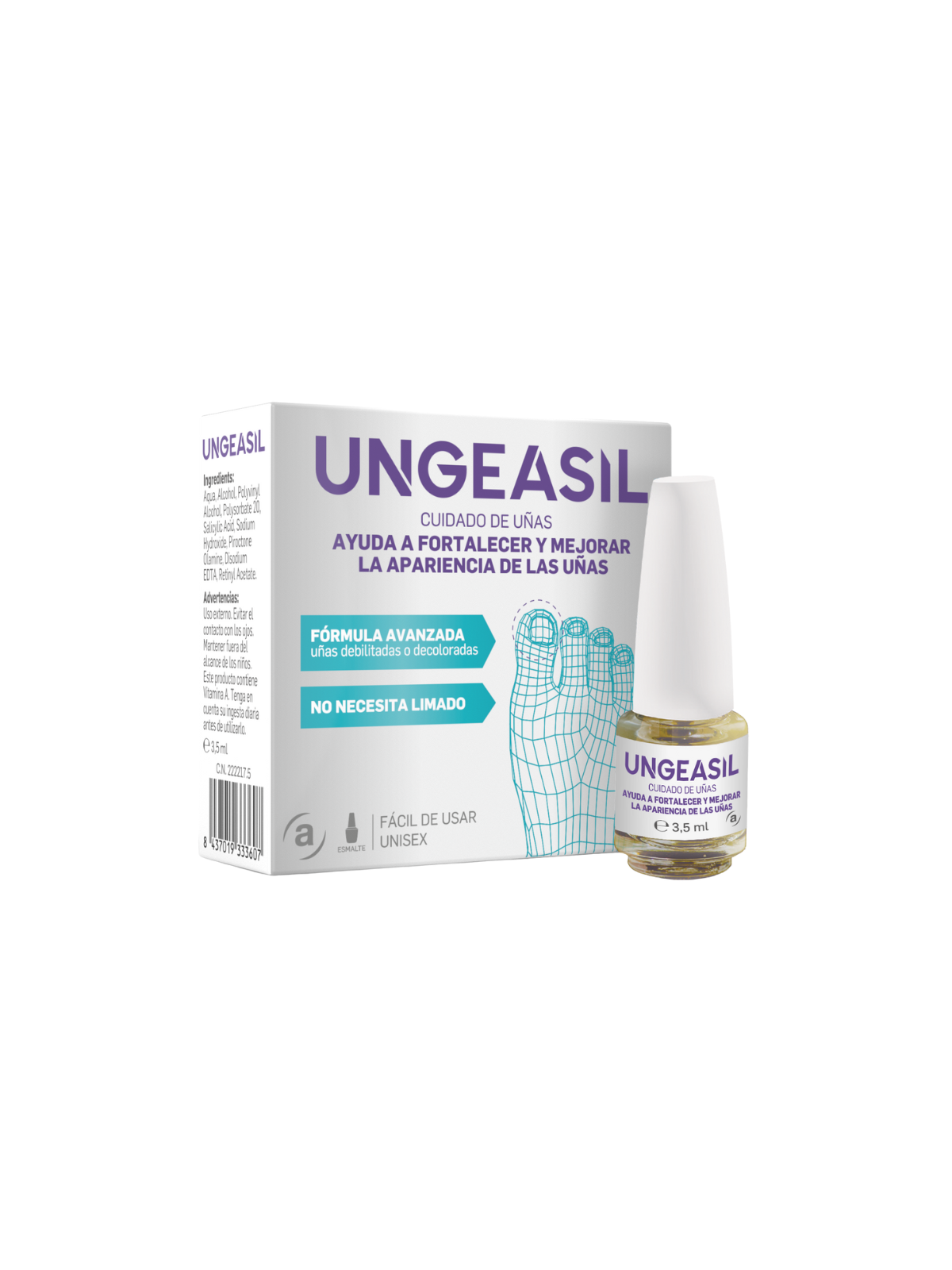 Ungeasil esmalte uñas 3,5ml con pincel
