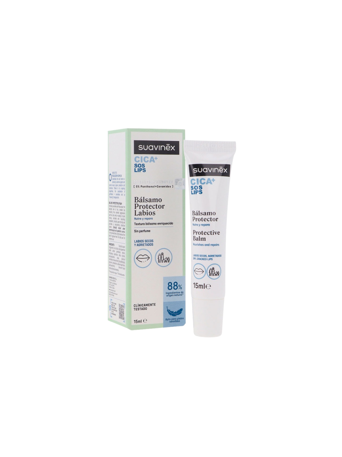 Suavinex cica+ SOS lips bálsamo labios 15ml