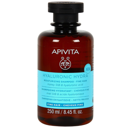 Apivita hyaluronic hydra champú hidratante cabello fino 250ml