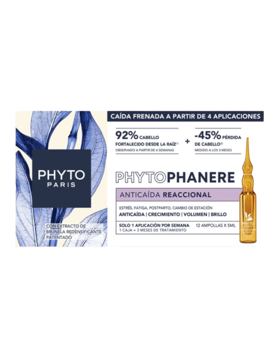 Phyto phanere anticaida reaccional 12 ampollas