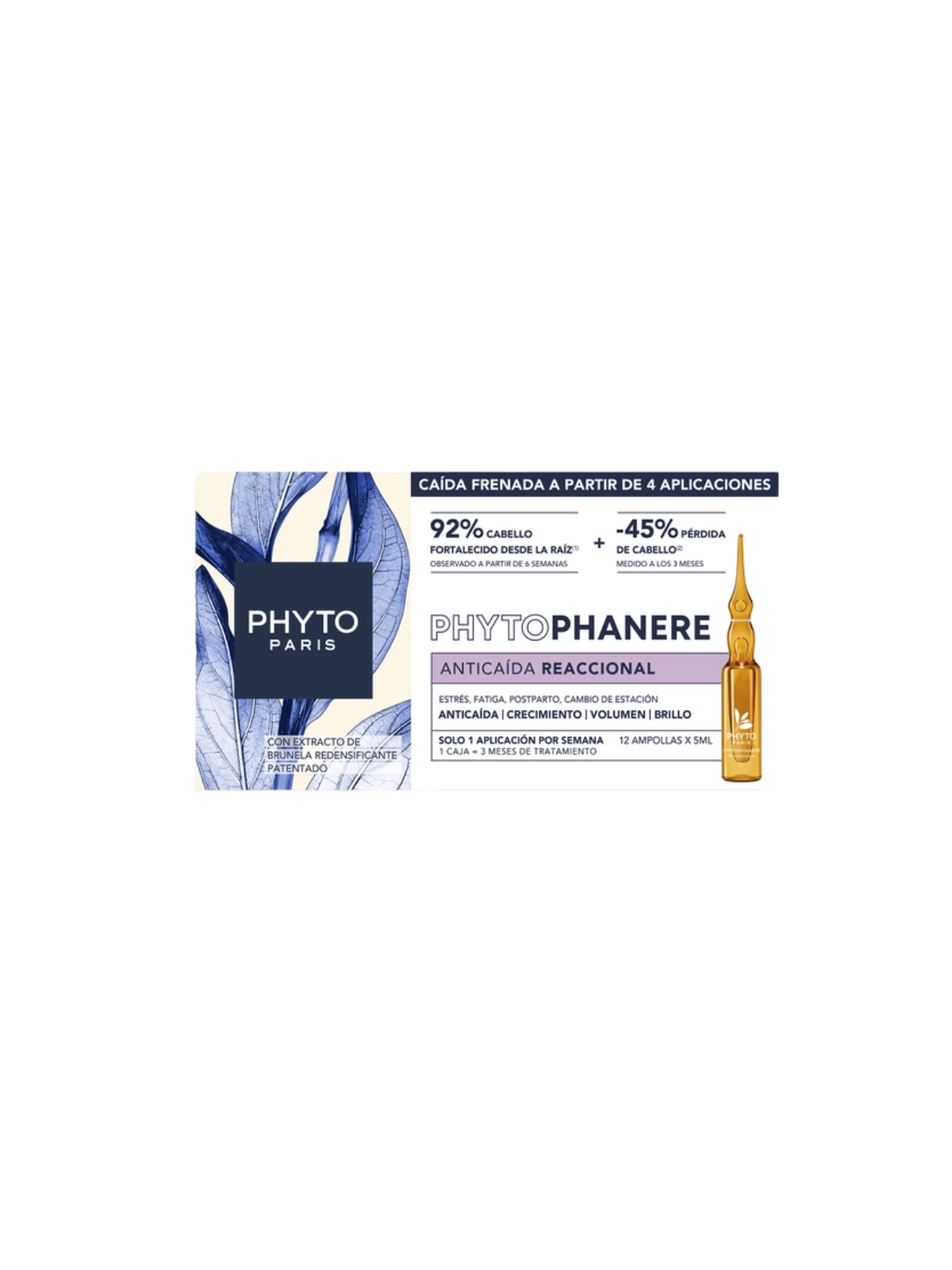 Phyto phanere anticaida reaccional 12 ampollas
