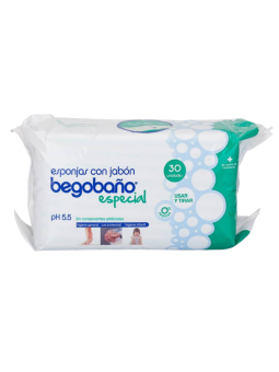 Begobaño esponja enjabonada 30 uds