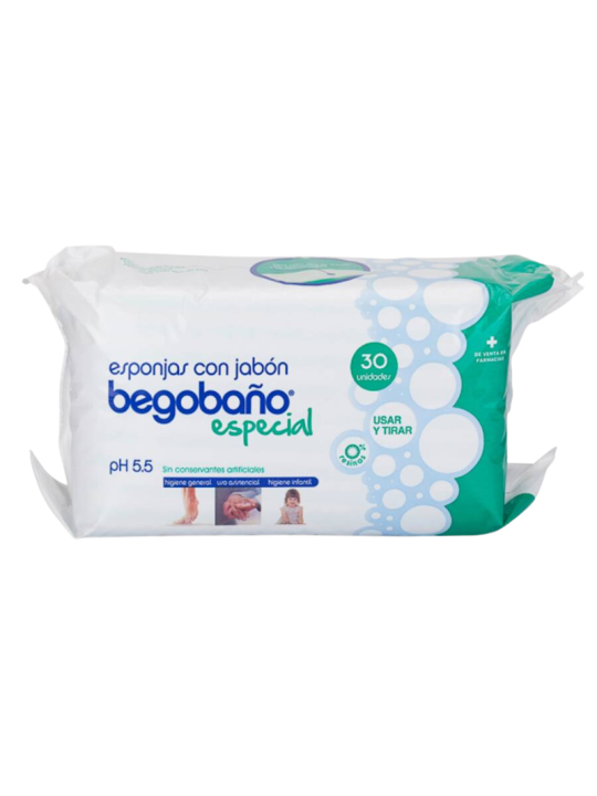 Begobaño esponja enjabonada 30 uds