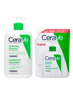 Cerave pack limpiadora hidratante 473ml + refill