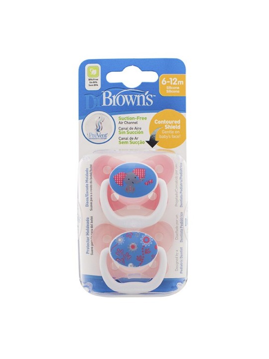 Dr brown´s chupete prevent silicona escudo mariposa 6-12m