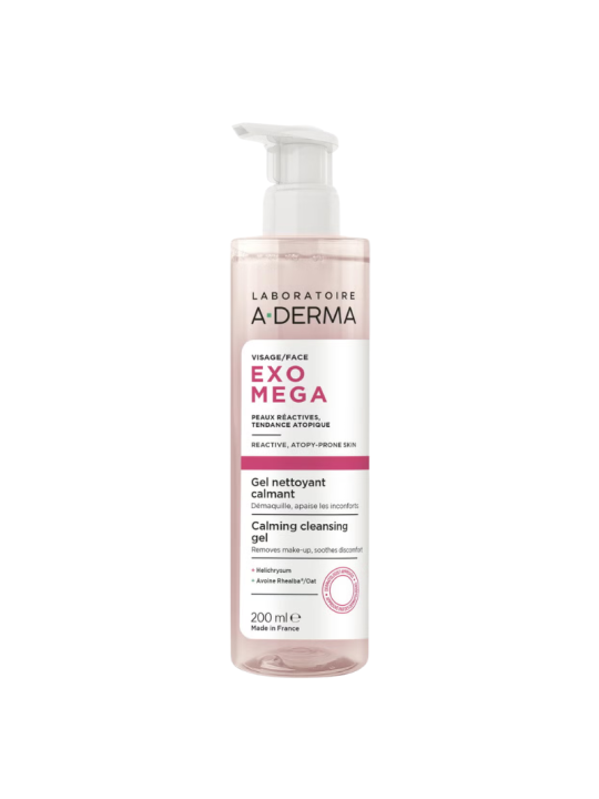 Aderma exomega gel limpiador desmaquillante 200ml