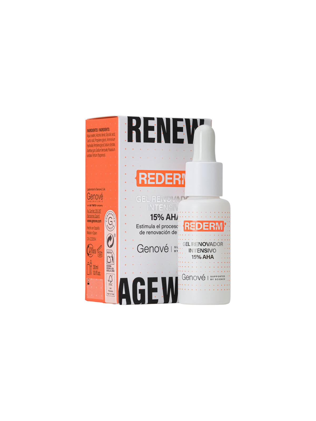 Rederm gel renovador intensivo 15% AHA 30ml