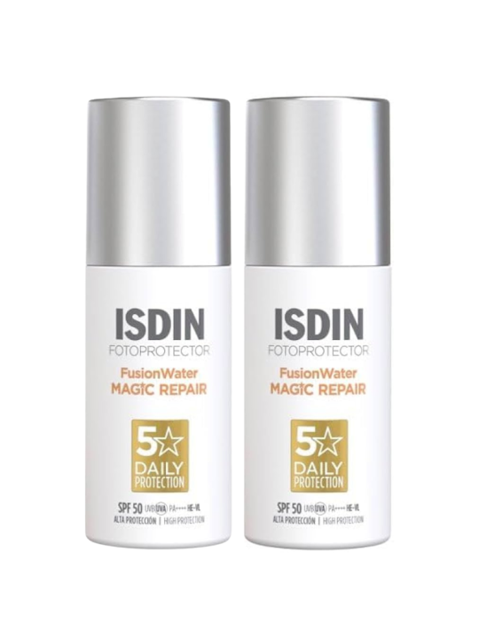 Isdin fusion water magic repair SPF 50 DUPLO promoción