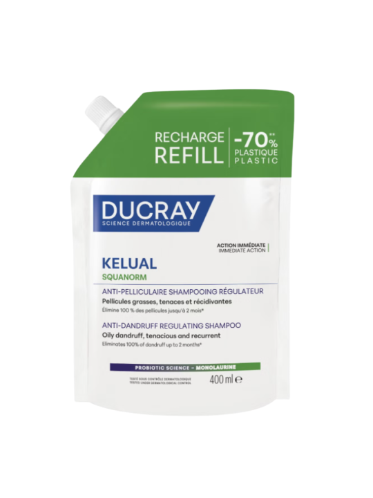 Ducray kelual squanorm champu tratante regulador caspa grasa 400ml formato recarga