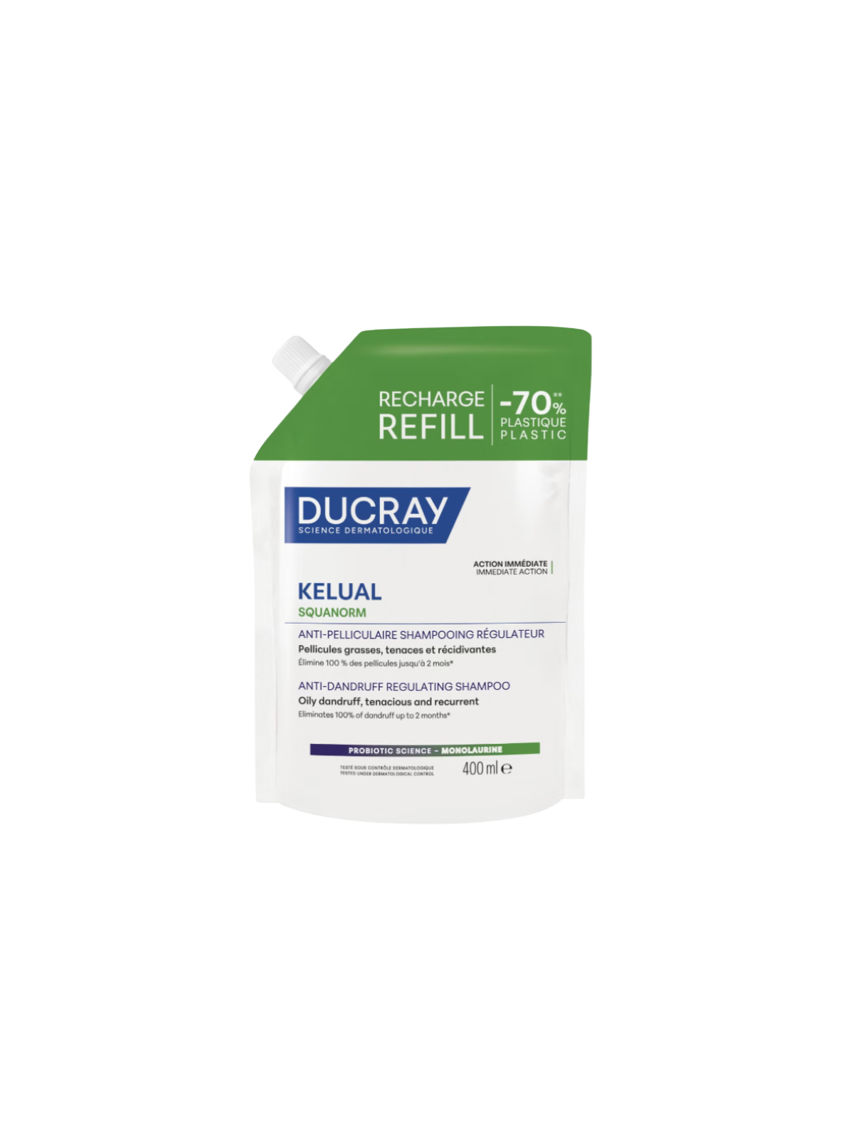 Ducray kelual squanorm champu tratante regulador caspa grasa 400ml formato recarga