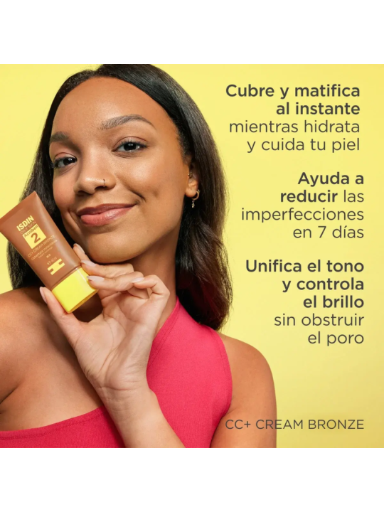 Isdin oily skin acniben CC+ cream 40ml color bronze