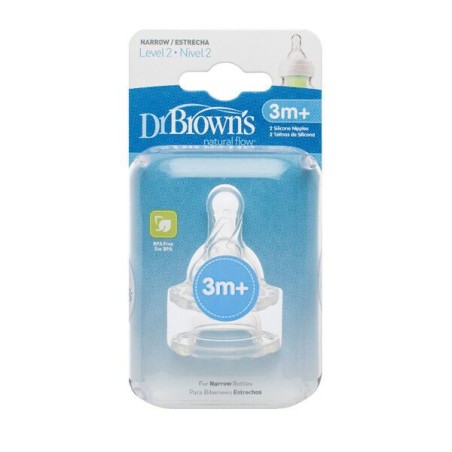 Dr brown`s  tetina nivel 2 boca estrecha +3m