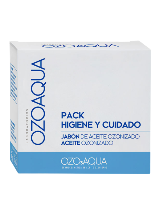Ozoaqua pack higiene y cuidado aceite ozonizado 15ml + jabon de aceite 100ml