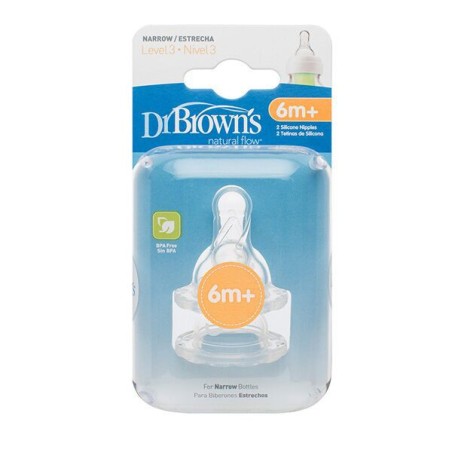 Dr brown`s tetina boca estrecha nivel 3 +6m