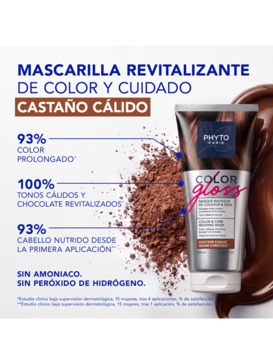 Phyto Color Gloss Mascarilla Castaño Cálido 200 ml