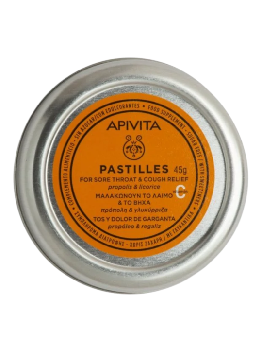 Apivita pastillas garganta tos propóleo regaliz