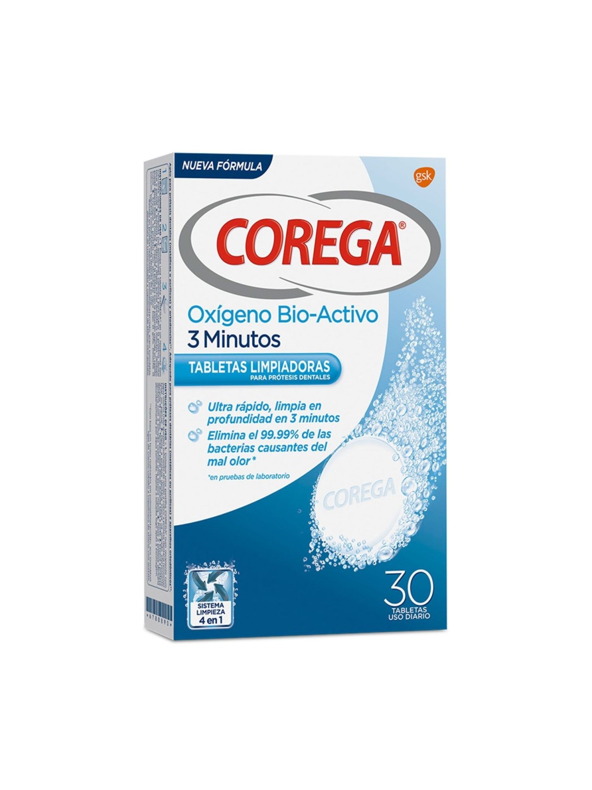 Corega 3 minutos 30 tabletas