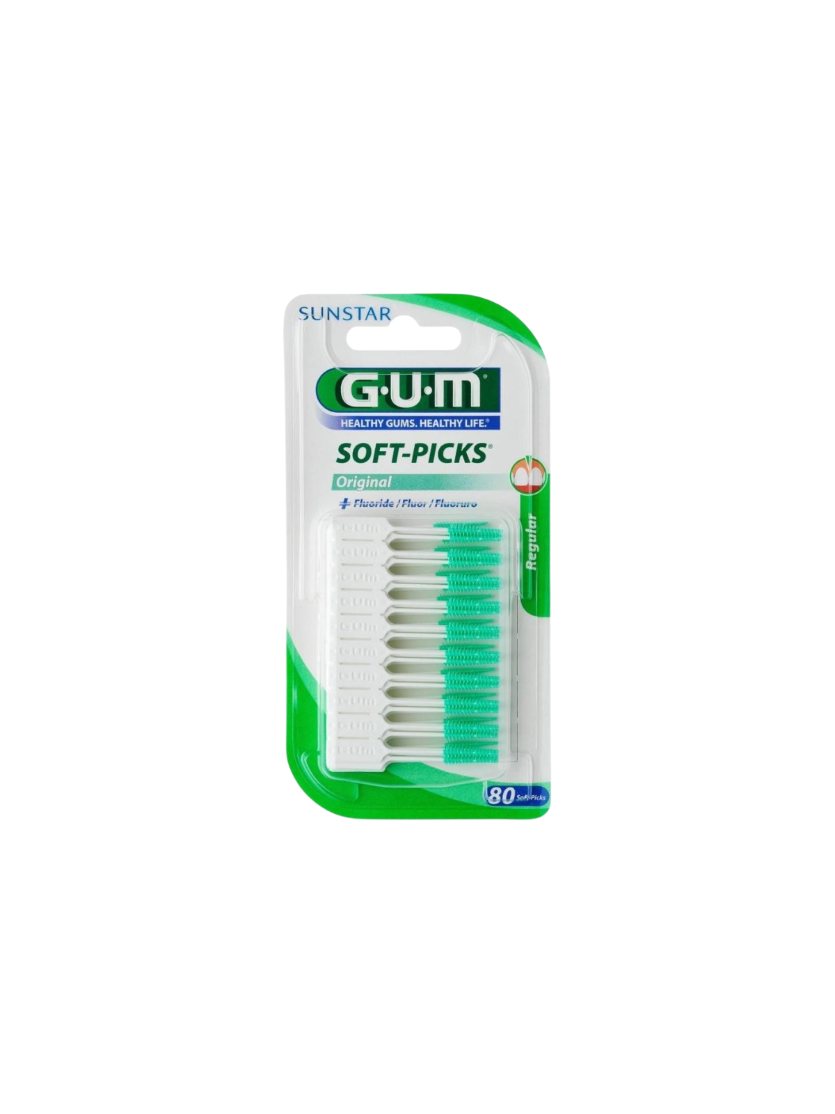 Gum soft picks + fluoride 80 uds