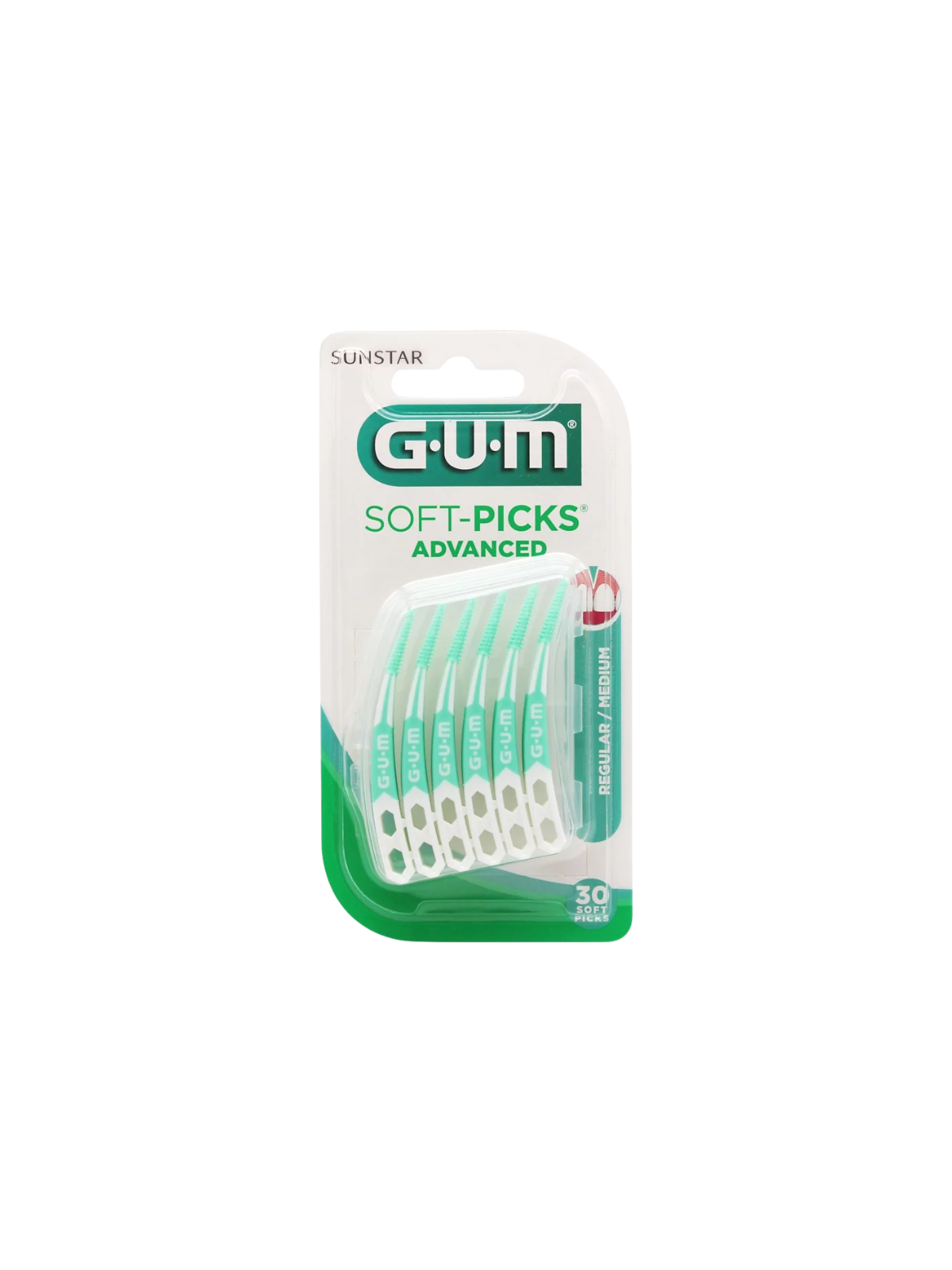 Gum soft picks advanced 650 regular 30 uds