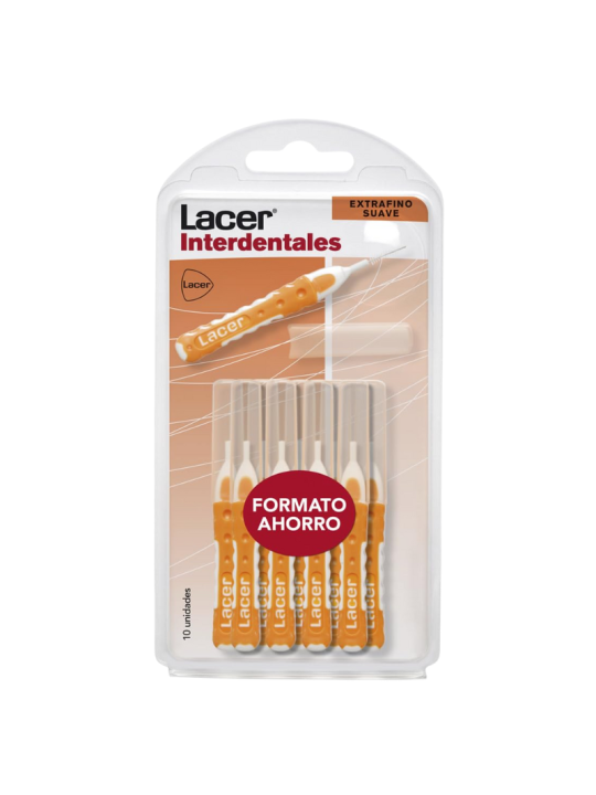Lacer cepillo interdental extrafino suave recto 10 cepillos