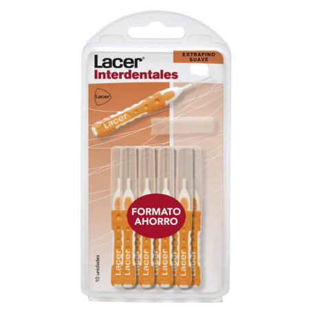 Lacer cepillo interdental extrafino suave recto 10 cepillos