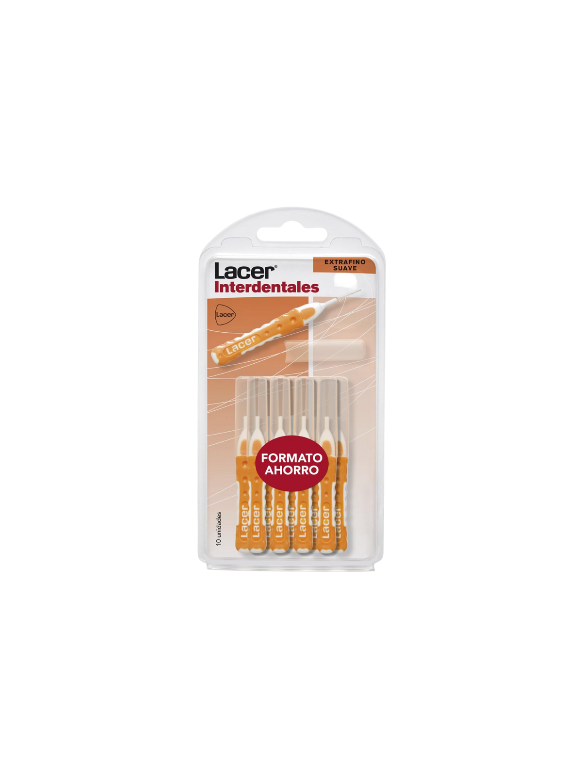 Lacer cepillo interdental extrafino suave recto 10 cepillos