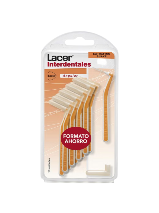 Lacer cepillo interdental angular extrafino suave 10 uds