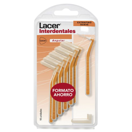 Lacer cepillo interdental angular extrafino suave 10 uds
