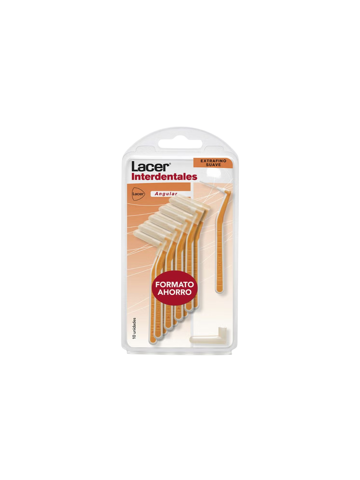 Lacer cepillo interdental angular extrafino suave 10 uds